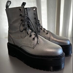 Dr Martens Silver Jadon Platform boots